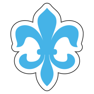 Fleur-de-lis Sticker (Baby Blue)